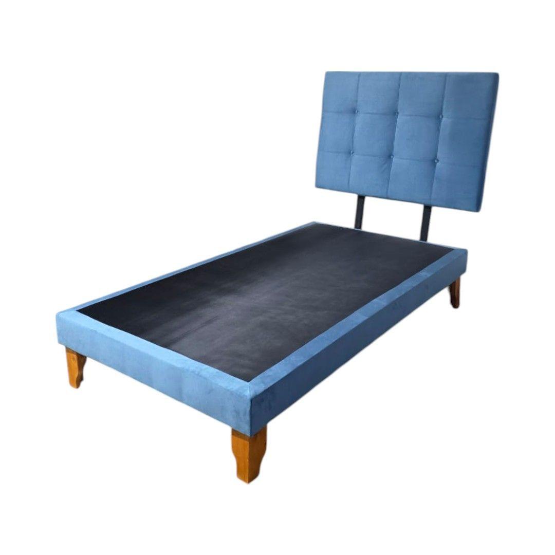 CAMA PLAZA Y MEDIA FELPA AZUL JEANS-2