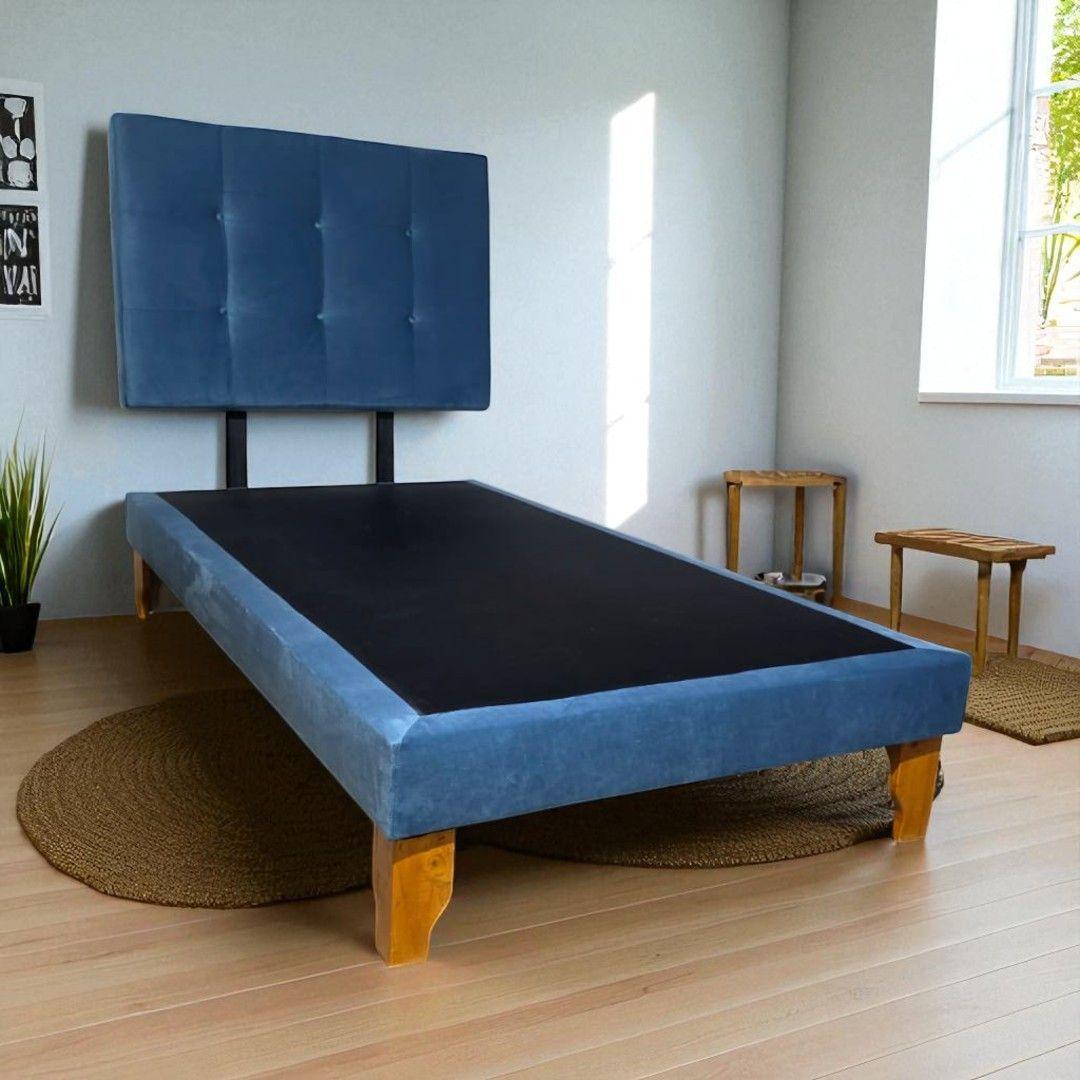 CAMA PLAZA Y MEDIA FELPA AZUL JEANS-3