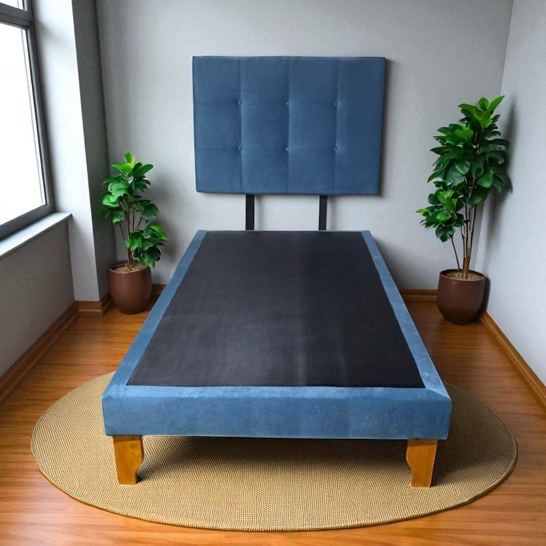 CAMA PLAZA Y MEDIA FELPA AZUL JEANS-4