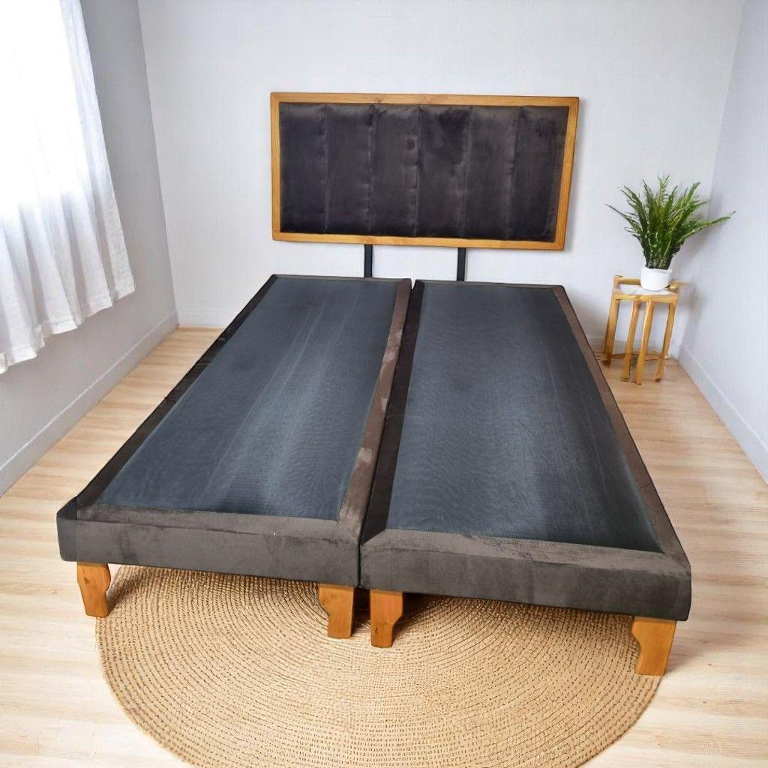 CAMA DOS PLAZAS FELPA CHOCOLATE -4
