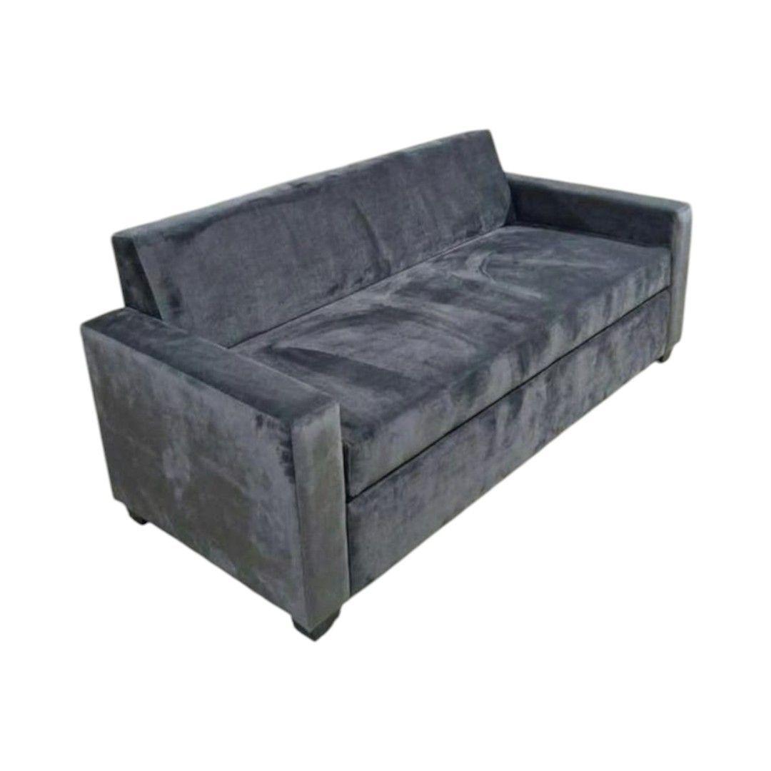 SOFA CAMA MILANO TRES POSICIONES FELPA GRIS OSCURO-3