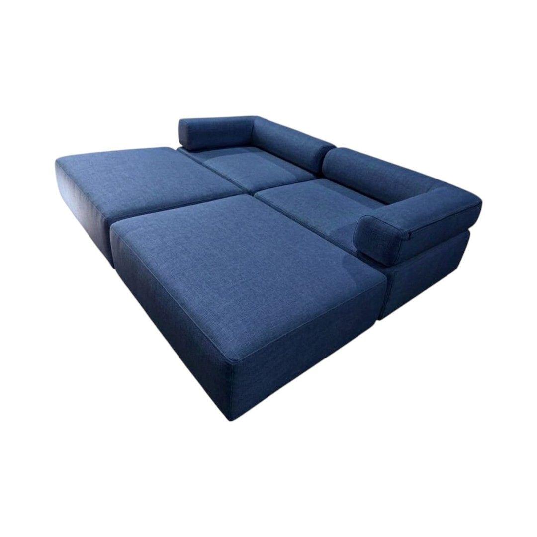 SOFA CAMA ARKOS DOS CUERPOS EN LINO AZUL-2