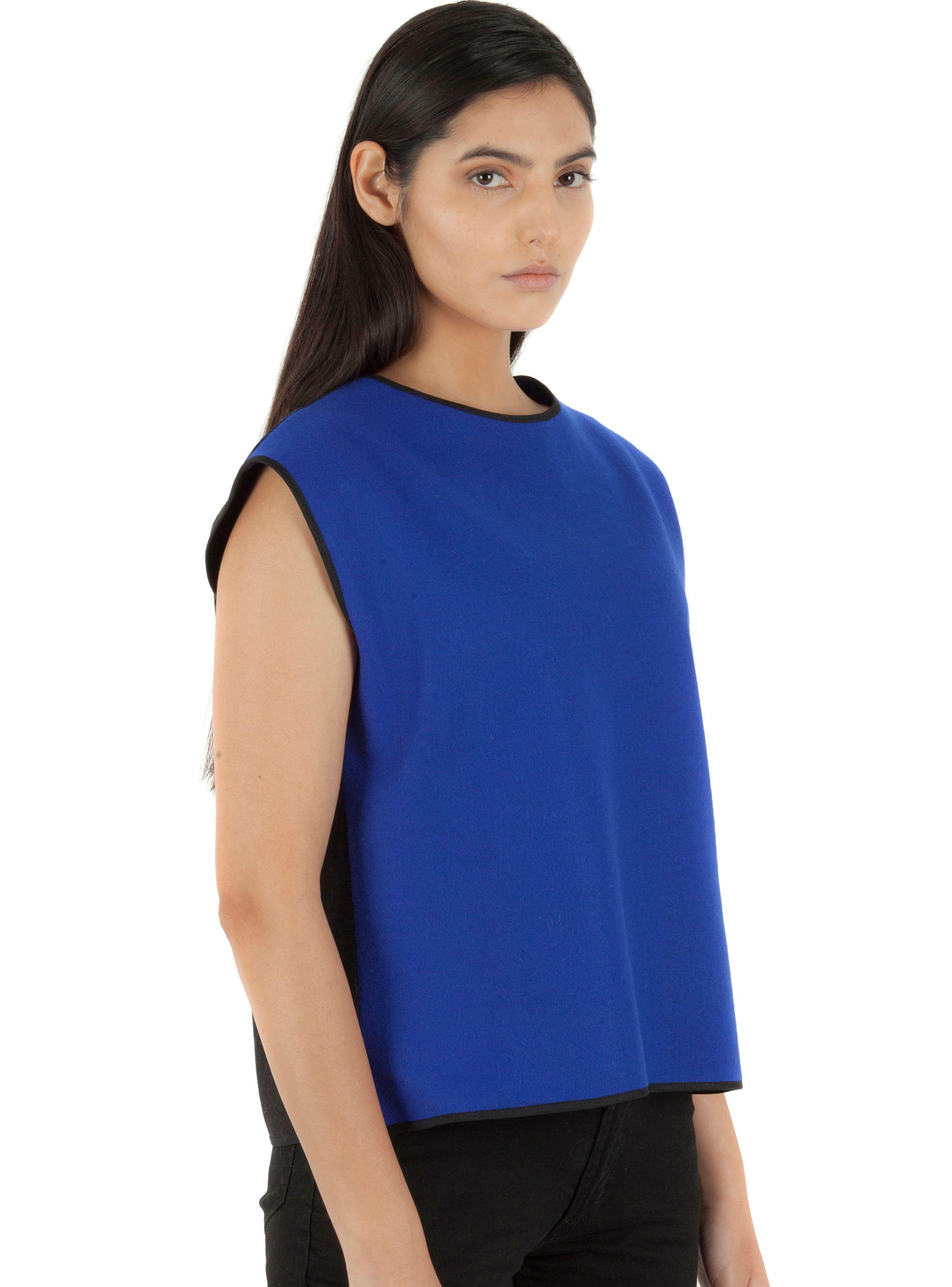 Top Surorigen Lana Merino Negro Azul Talla M-1