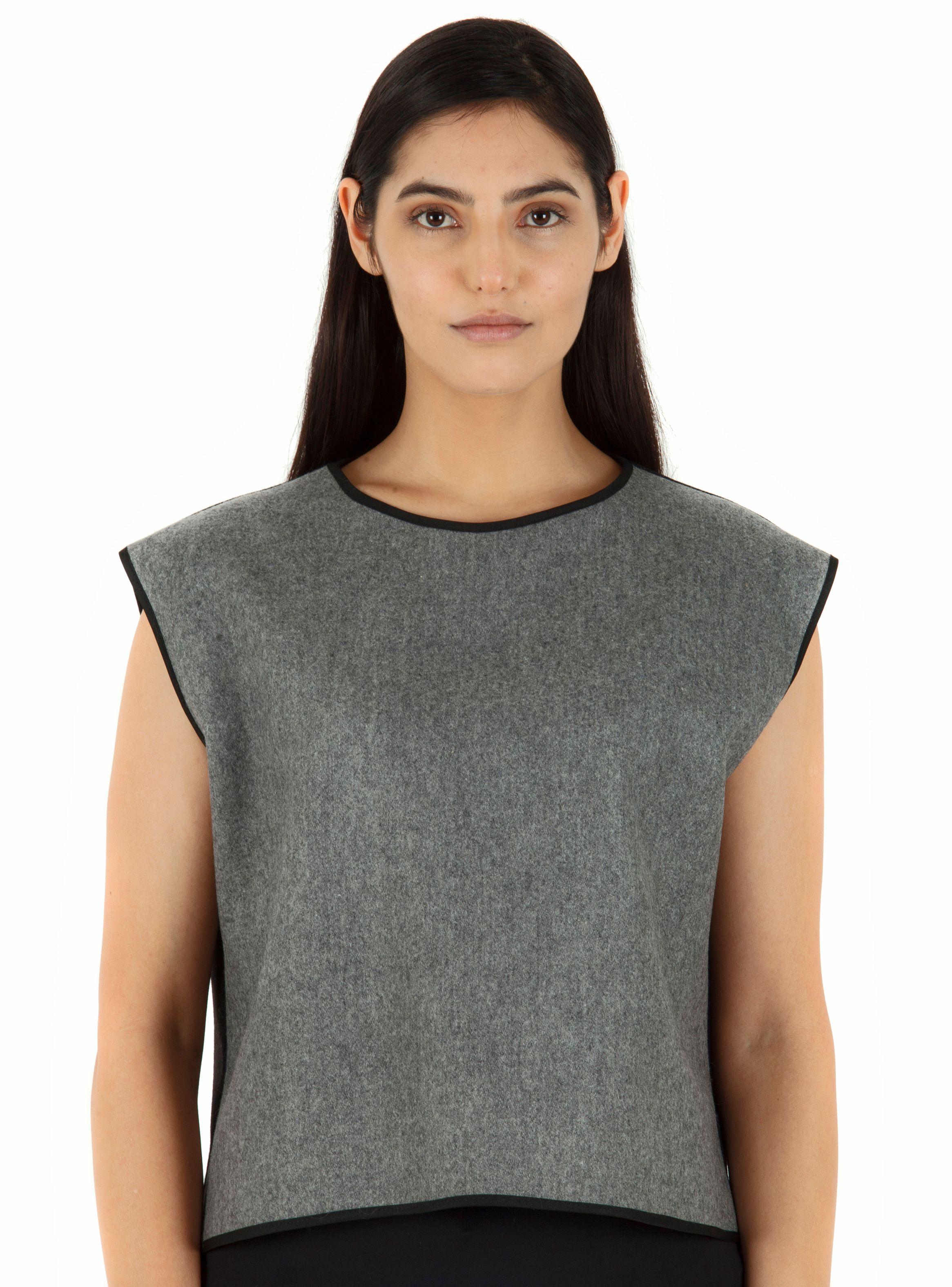 Top Surorigen Lana Merino Negro Gris Talla M-0