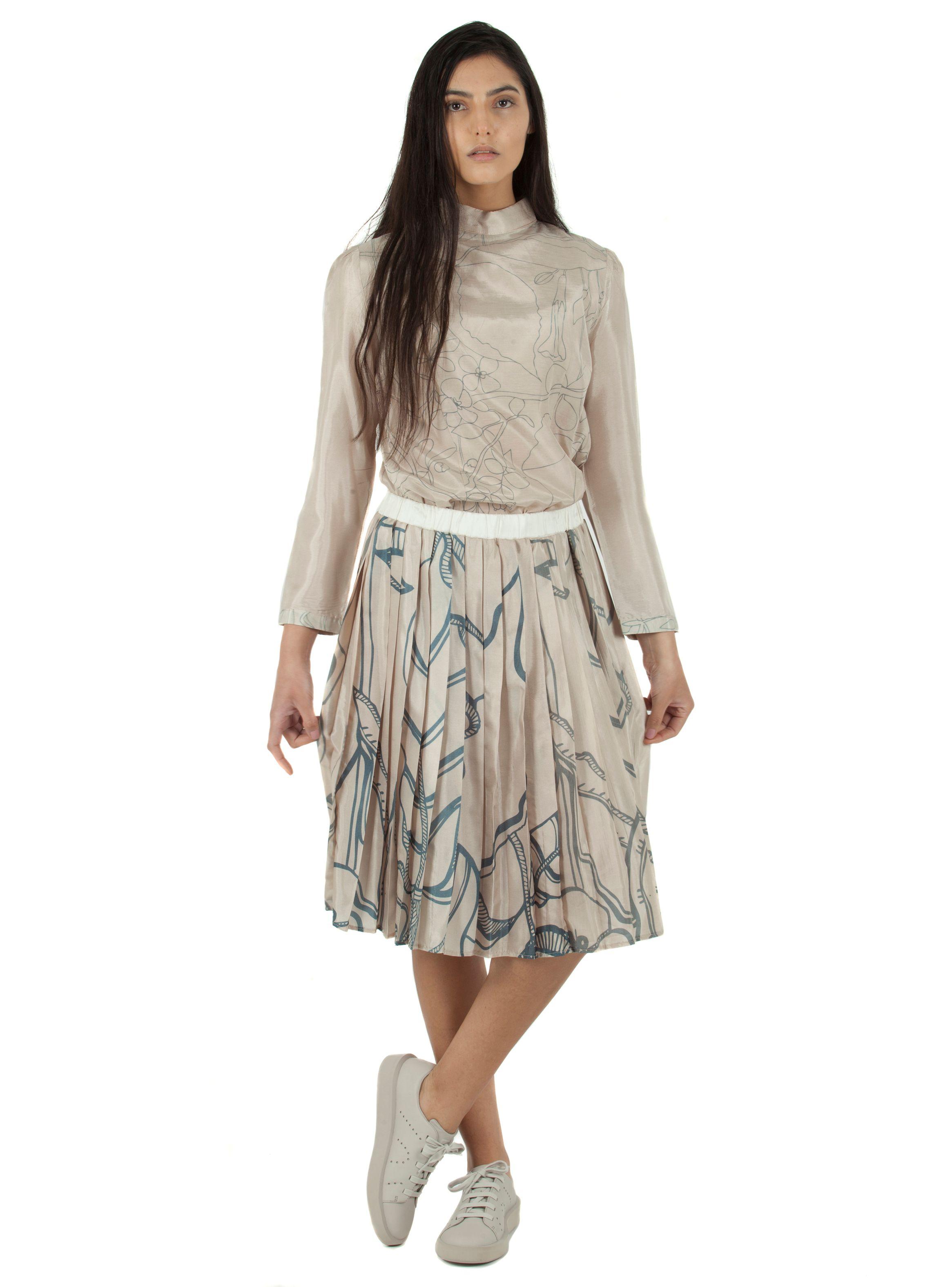 Blusa Caudal Surorigen Viscosa Café Temporada-0