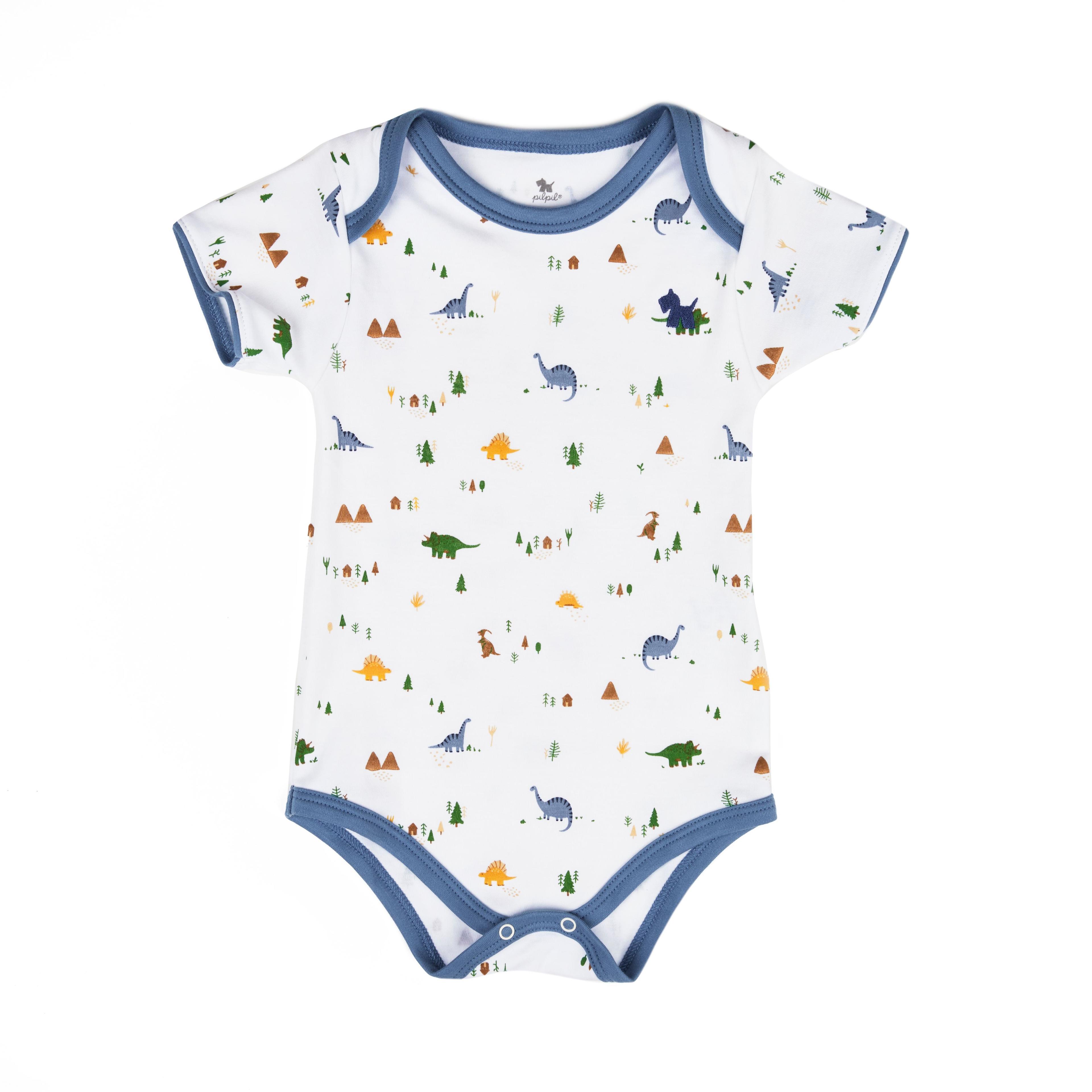 Body Dino, manga corta con cuello estilo ojal de gran apertura y fácil de mudar-0