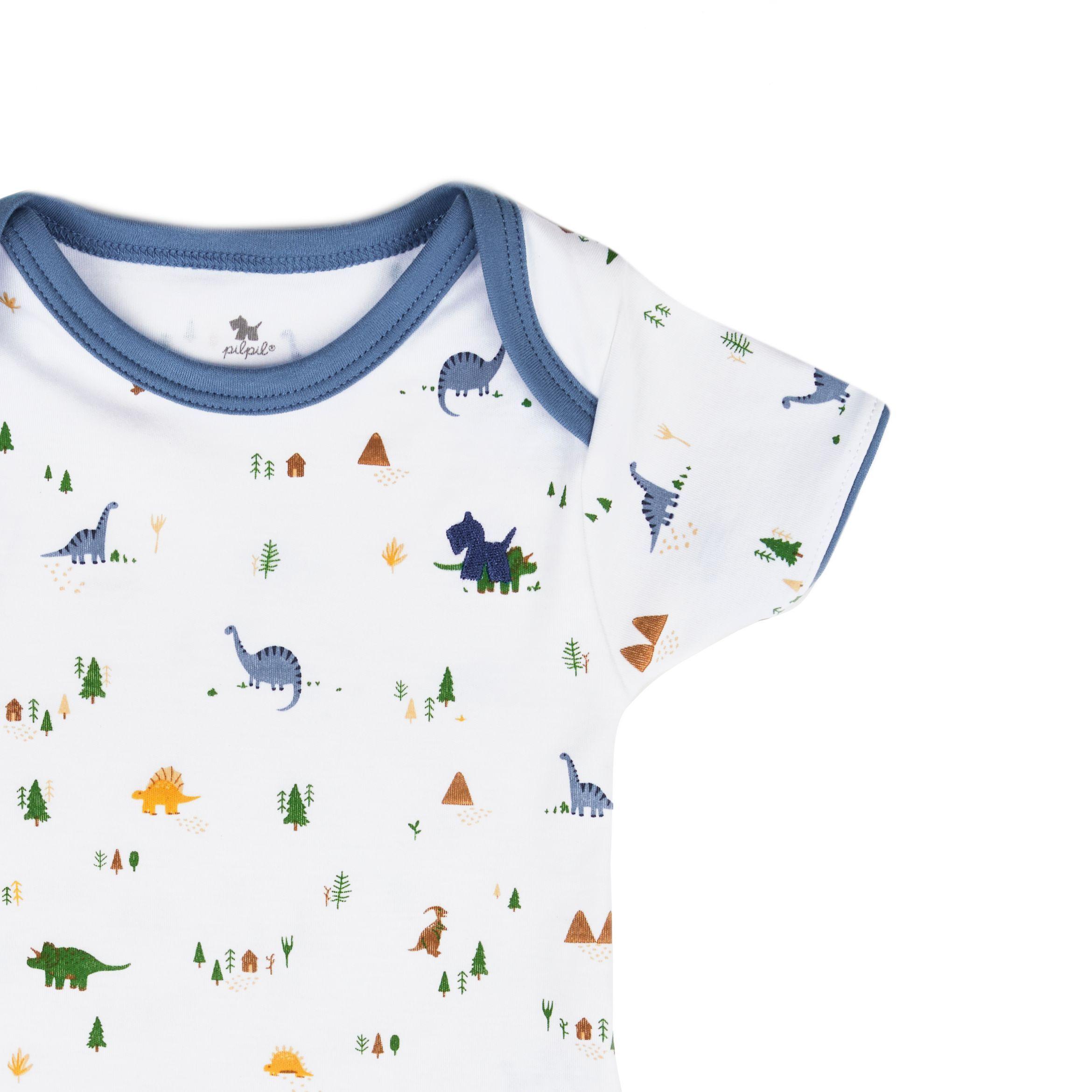 Body Dino, manga corta con cuello estilo ojal de gran apertura y fácil de mudar-1