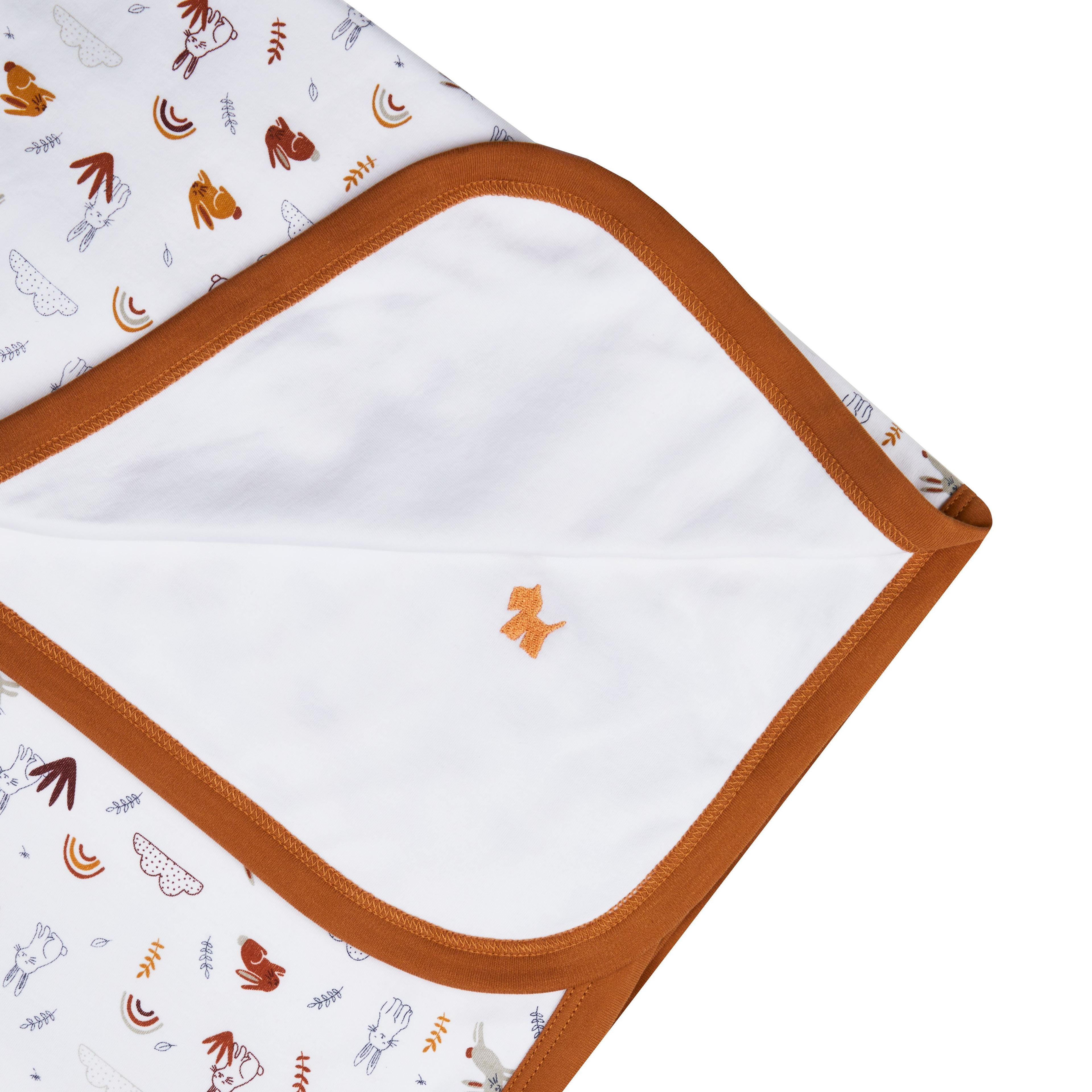 Manta Rabbit/Algodón Pima, reversible tamaño 80x80 -1