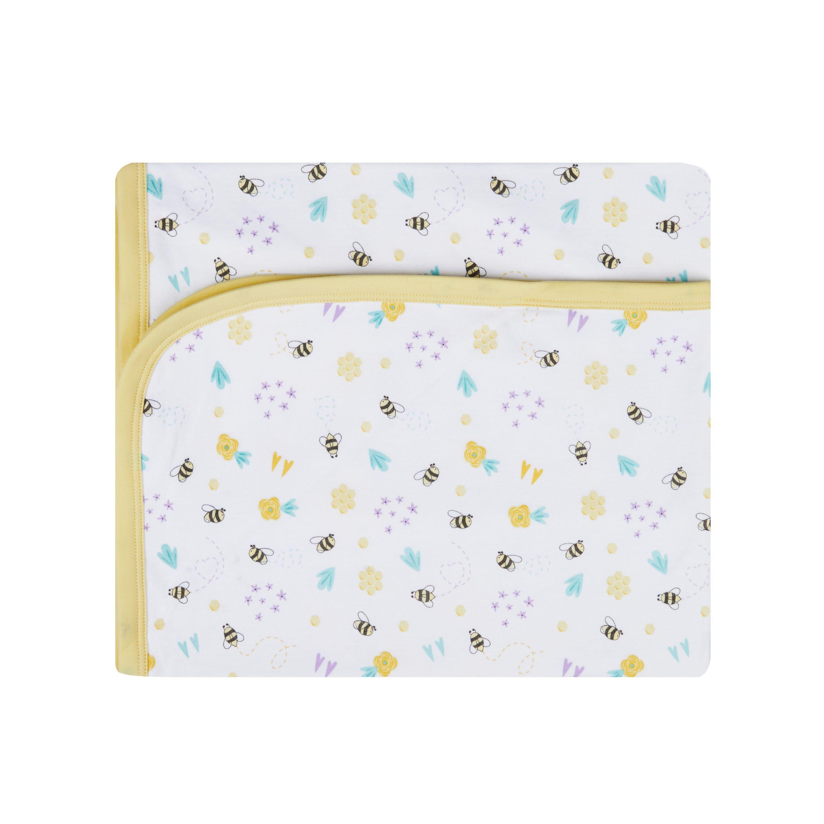 Manta Bee/Algodón Pima, reversible tamaño 80x80 -0