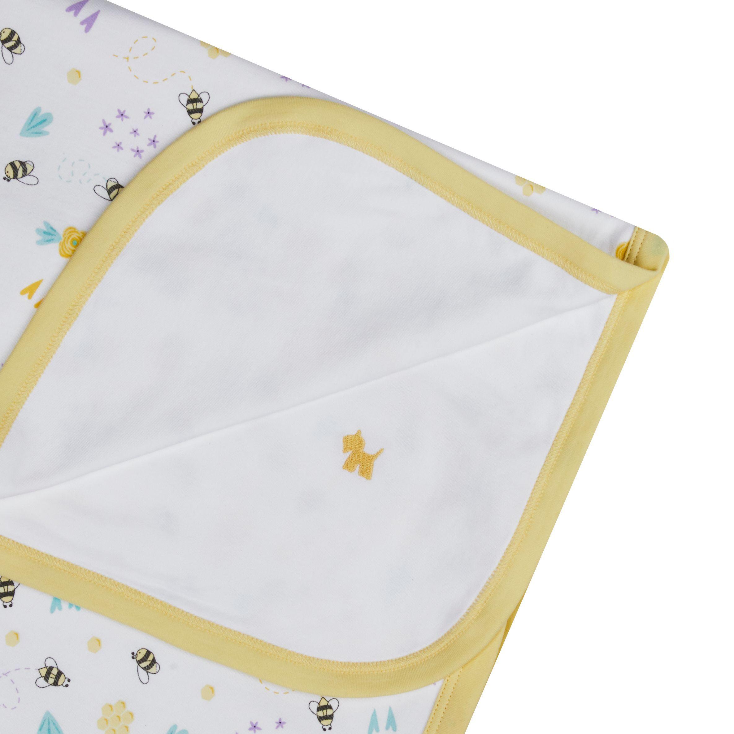 Manta Bee/Algodón Pima, reversible tamaño 80x80 -1