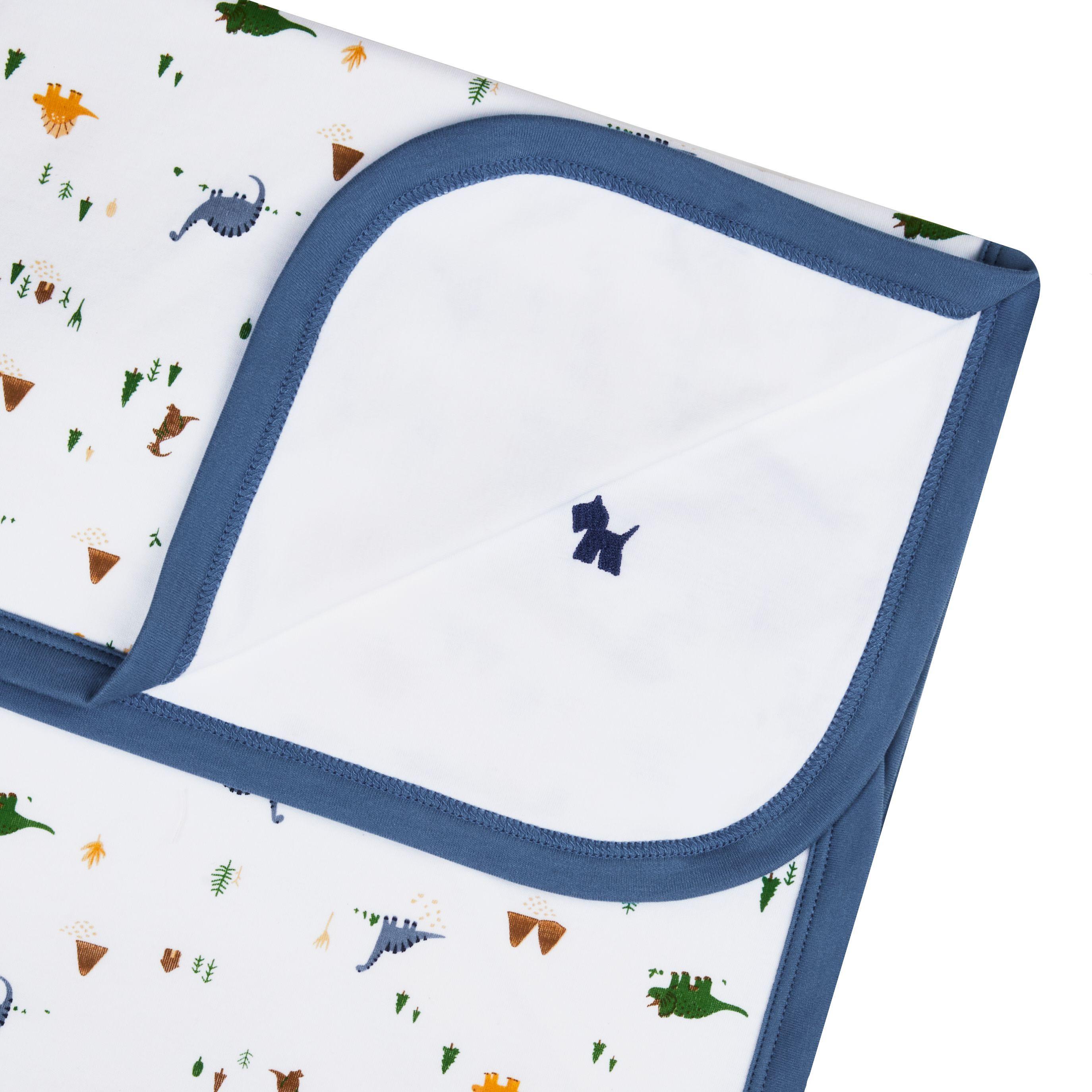 Manta Dino/Algodón Pima, reversible tamaño 80x80 -1