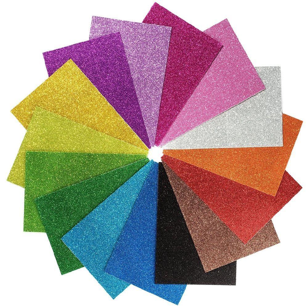 10 Pliegos Goma Eva Glitter 2mm 60x40cm Colores Galaxia Art-2