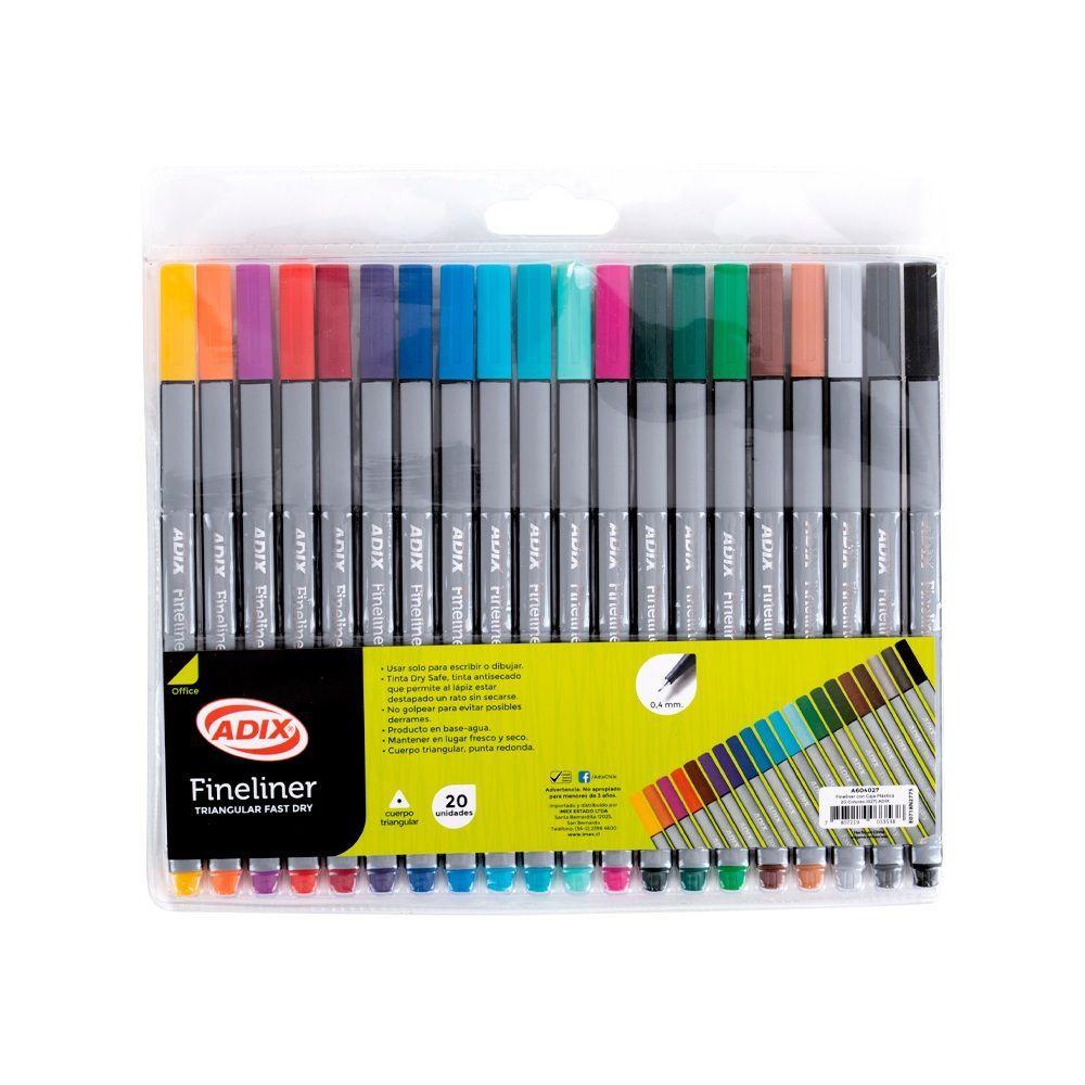 Set 20 Marcadores Fineliner Libro Para Colorear Adix-2