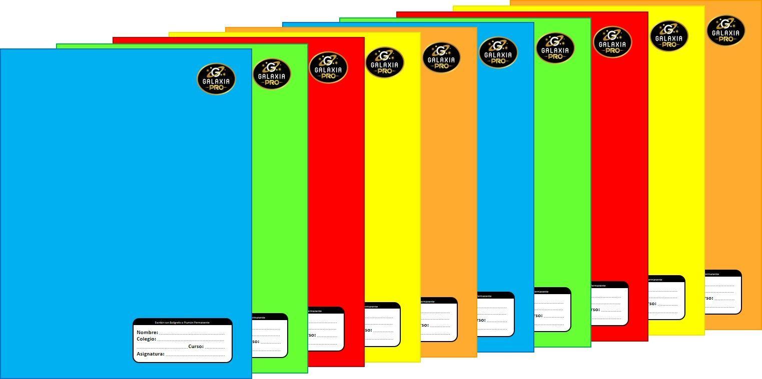Pack 10 Cuadernos Collage Matem ticas 100 Hojas 7mm Multicolor Galaxia Pro-2