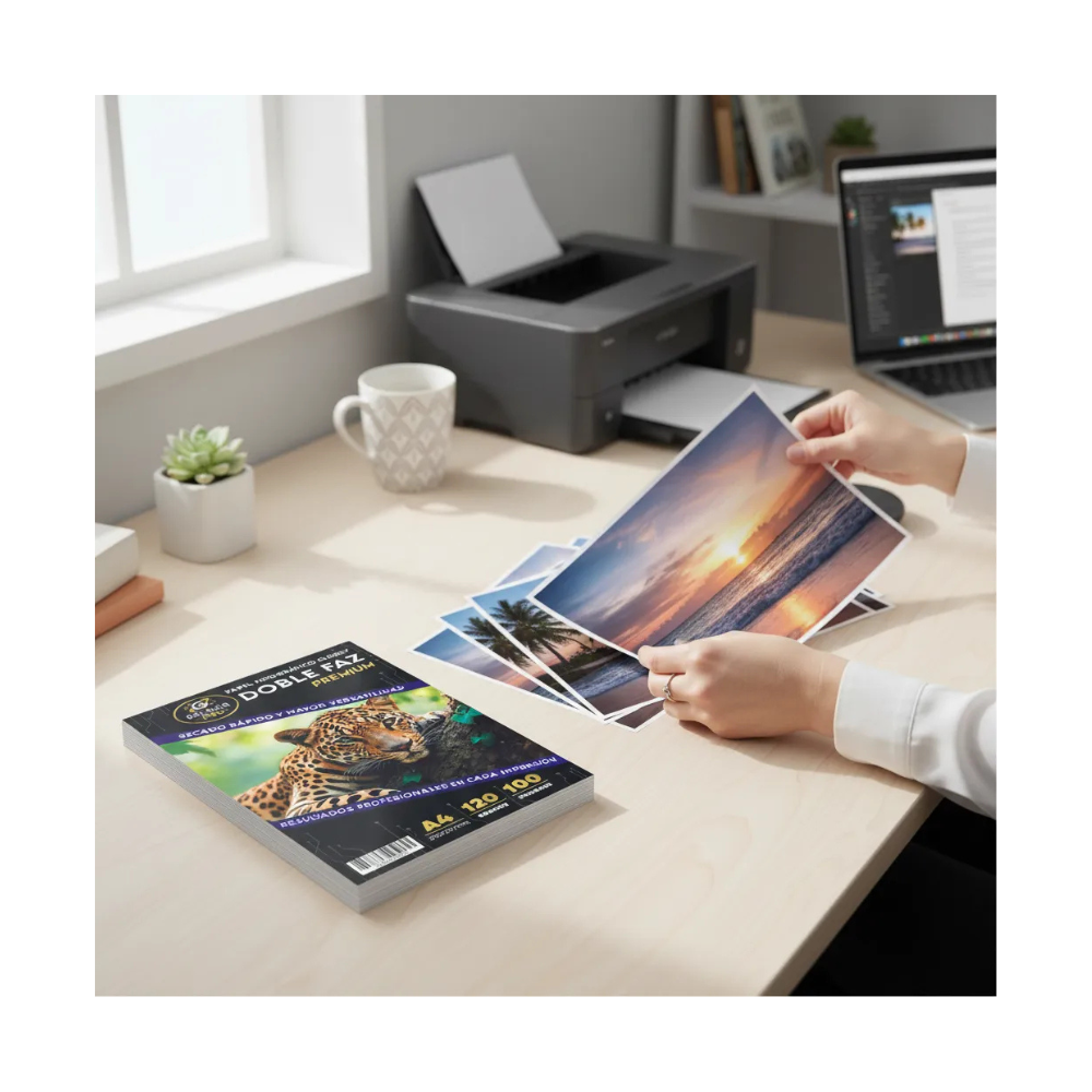 Papel Fotografico Glossy A4 120grs 100 Hojas GALAXIA PRO-2
