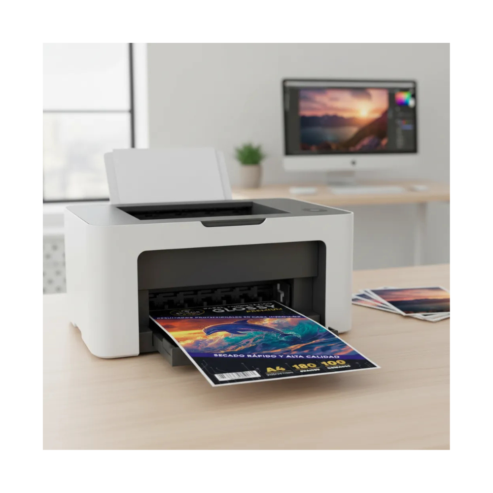 Papel Fotografico Glossy A4 180grs 100 Hojas GALAXIA PRO-2