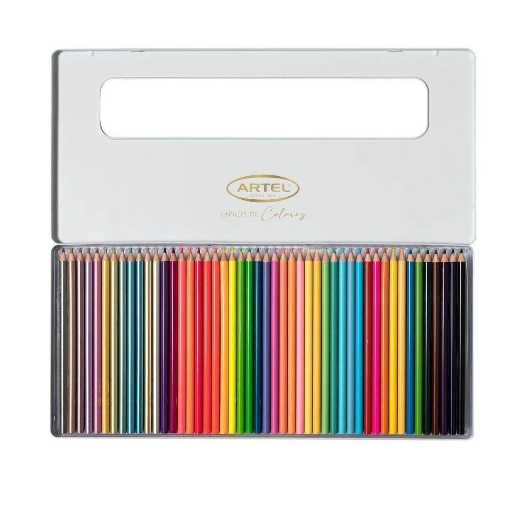 Estuche Metalico 48 Unidades De Lapices De Colores Artel-2