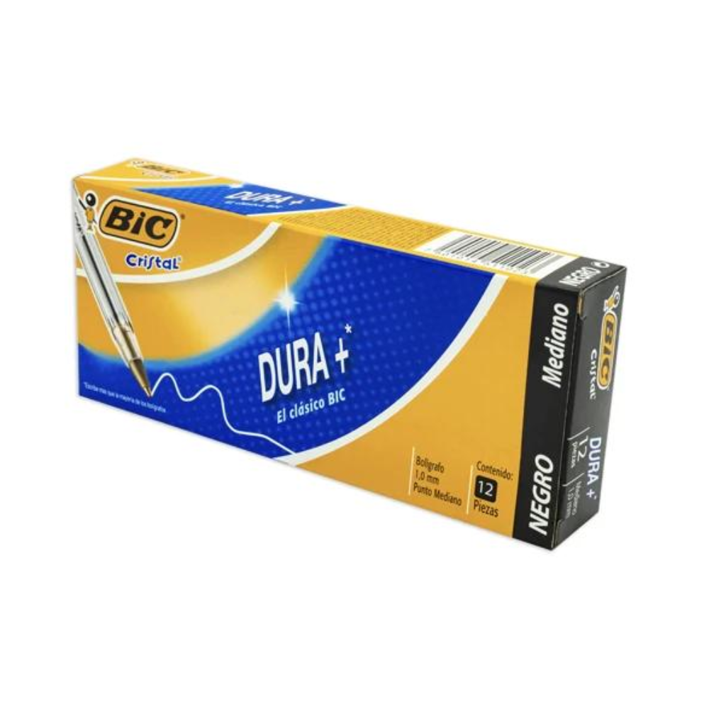 Caja 12 Boligrafos Color Negro Punta Mediana 1 0mm Bic-2