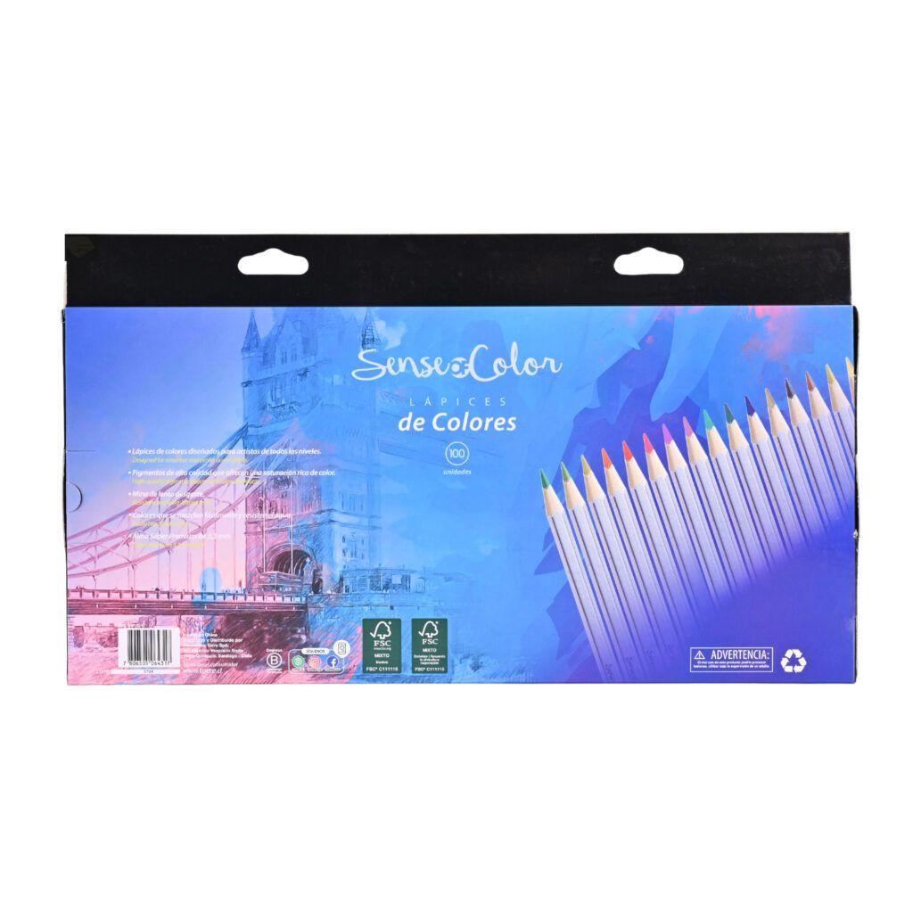 Lapices De Colores Sense Of Color Caja 100 Unidades Torre-3