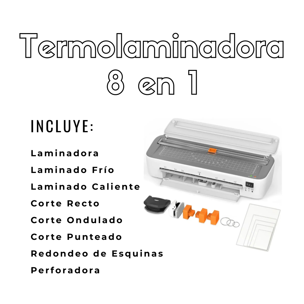 Termolaminadora Plastificadora 8 En 1 Frio Calor A4 Carta Oficio Galaxia Pro-2