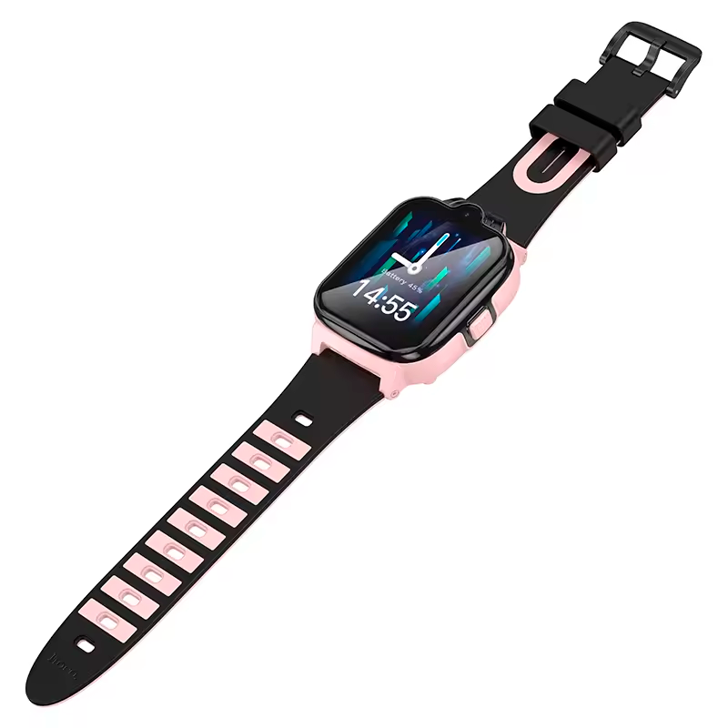 Smartwatch Niños 4G GPS Llamadas Cámara SOS HOCO Y104 Rosa-2