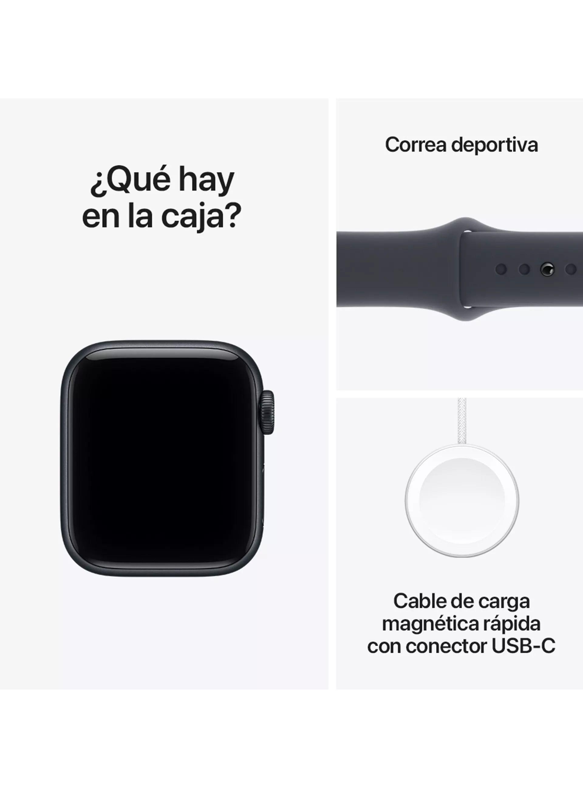 Apple Watch SE 3 GPS 40mm Aluminio Sport Band S M Negro-2