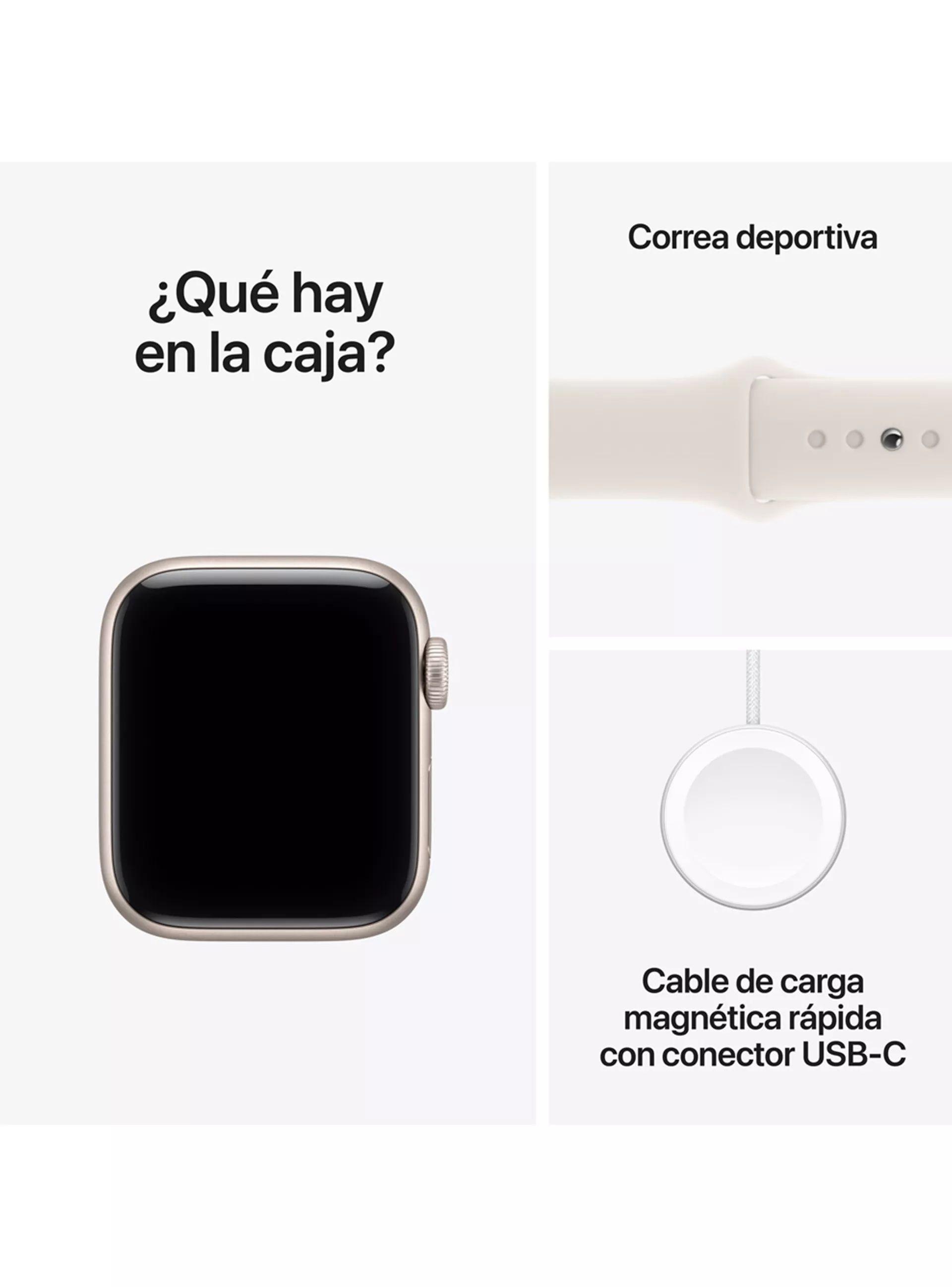 Apple Watch SE 3 GPS 40mm Aluminio Sport Band M L Blanco Estelar-2