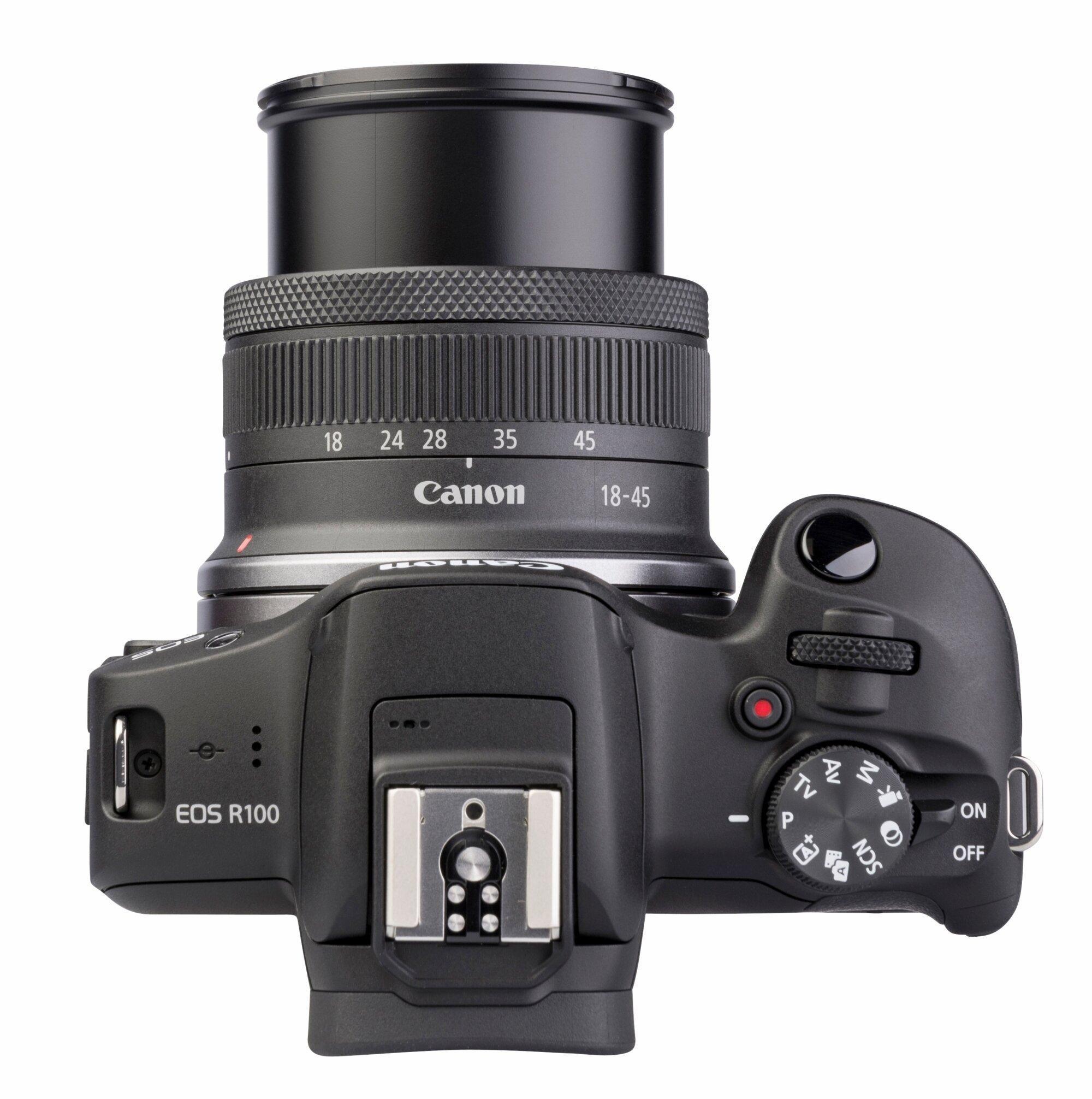 Camara Mirrorless Canon EOS R100 24,2 MP 4K con Lente RF-S 18-45mm Negro-2