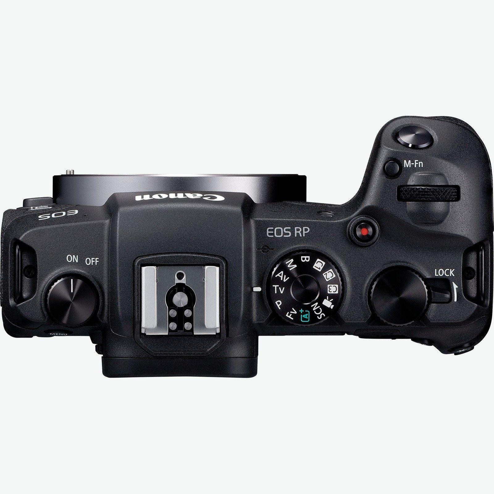 CAMARA MIRRORLESS CANON EOS RP 26,2 MP FULL FRAME LENTE RF 24-105 MM NEGRA-4