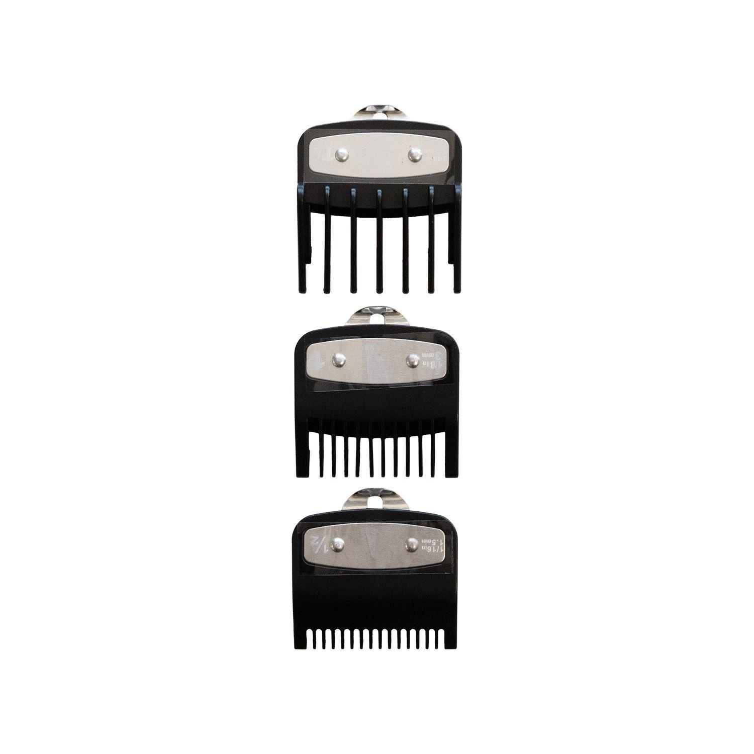 Set de 3 peines Intermedios Metálicos color Negro para WAHL-0