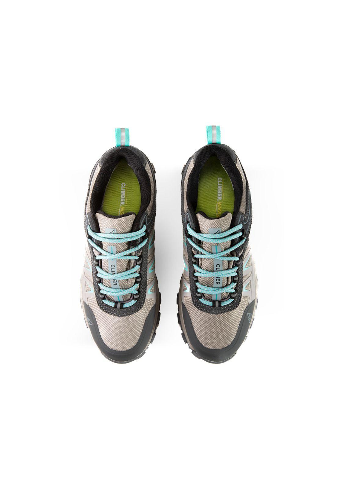 Zapatilla Outdoor Impermeable CLIMBER DAVOS Gris Mujer-5