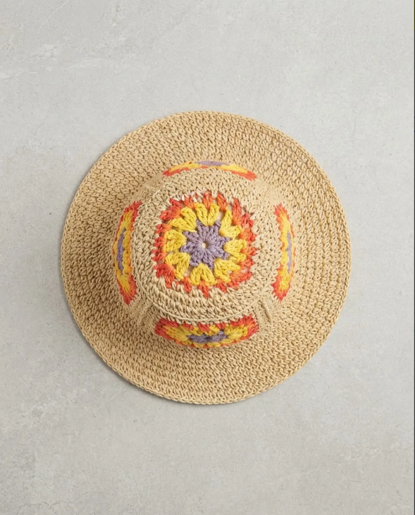 Bucket Hat de Rafia Floral Unisex MIGMA Chile-1