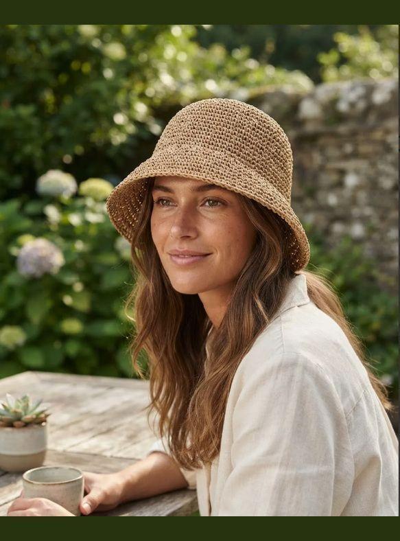 Bucket Hat de Rafia Unisex MIGMA Chile-0