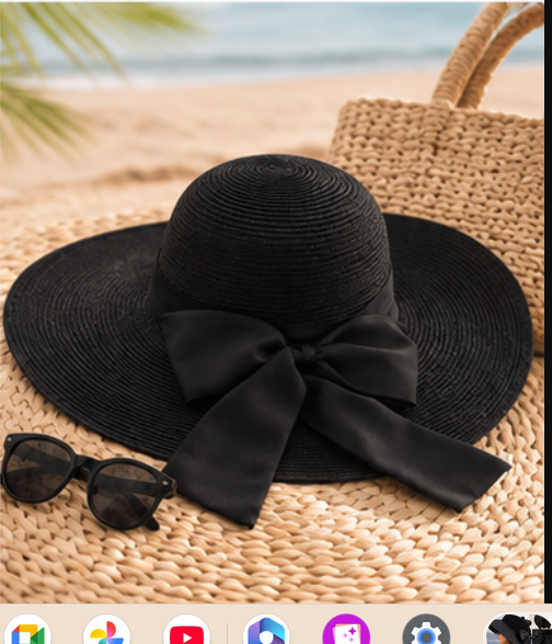 Sombrero de Playa de Rafia Ala Ancha Mujer MIGMA-1