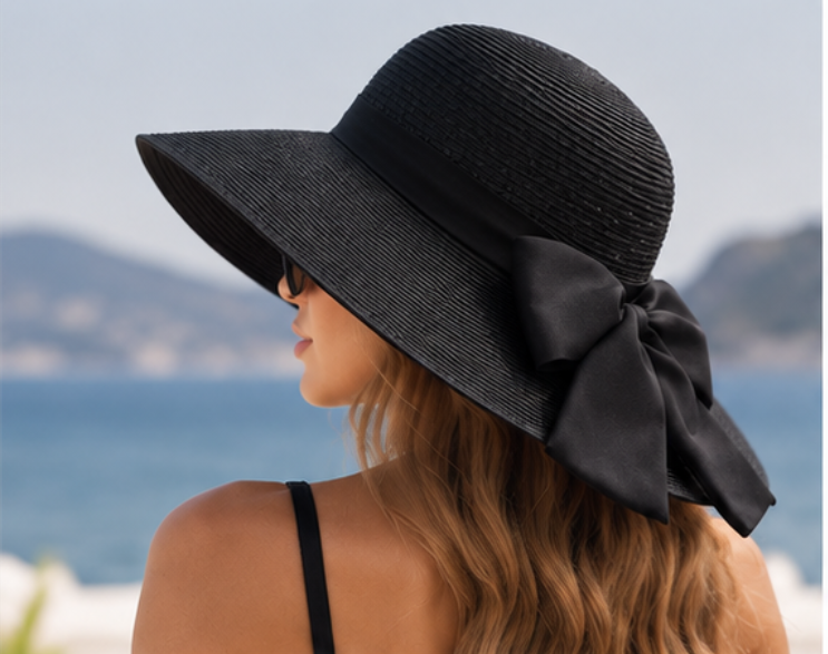 Sombrero de Playa de Rafia Ala Ancha Mujer MIGMA-2