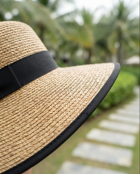 Sombrero de Playa de Rafia Ala Ancha Mujer MIGMA-2