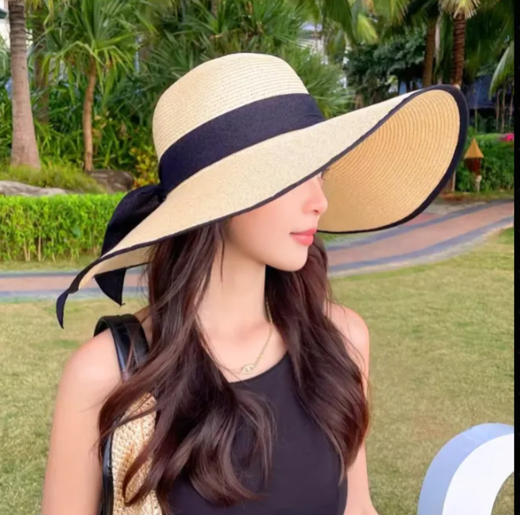 Sombrero de Playa de Rafia Ala Ancha Mujer MIGMA-3