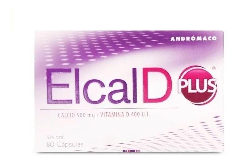 Elcal-d Plus Calcio 500 Mg Vitamina D 400 Ui, 60 Cápsulas.-0