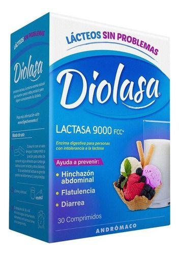 Diolasa X 30 Comprimidos  (lactasa 9000 U.i)-1
