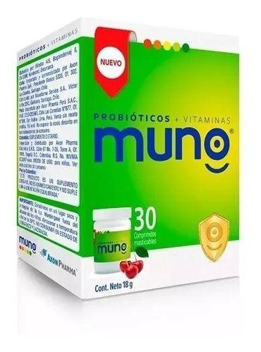 Muno Probióticos Y Vitaminas En Comprimidos Masticables X 30-1