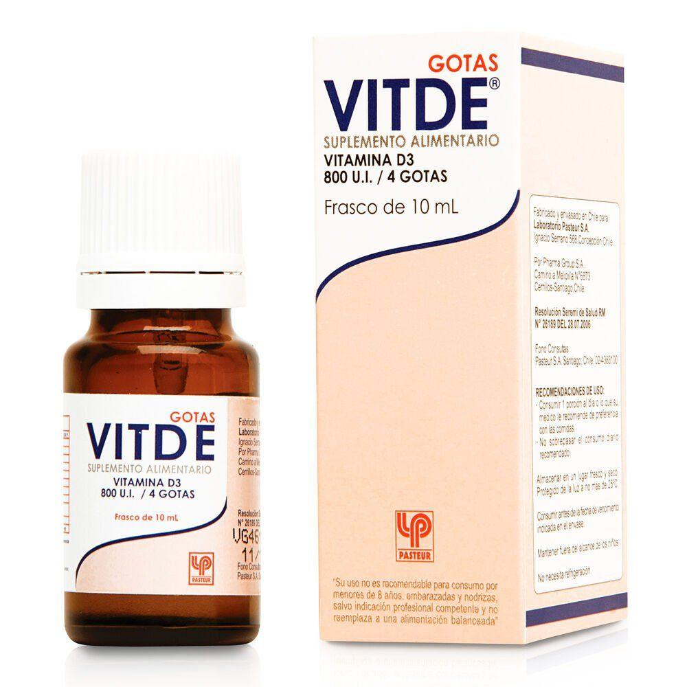 Pasteur Vitde Gotas Vitamina D3 800 Ui / 4 Gts Gotas 10 Ml-1