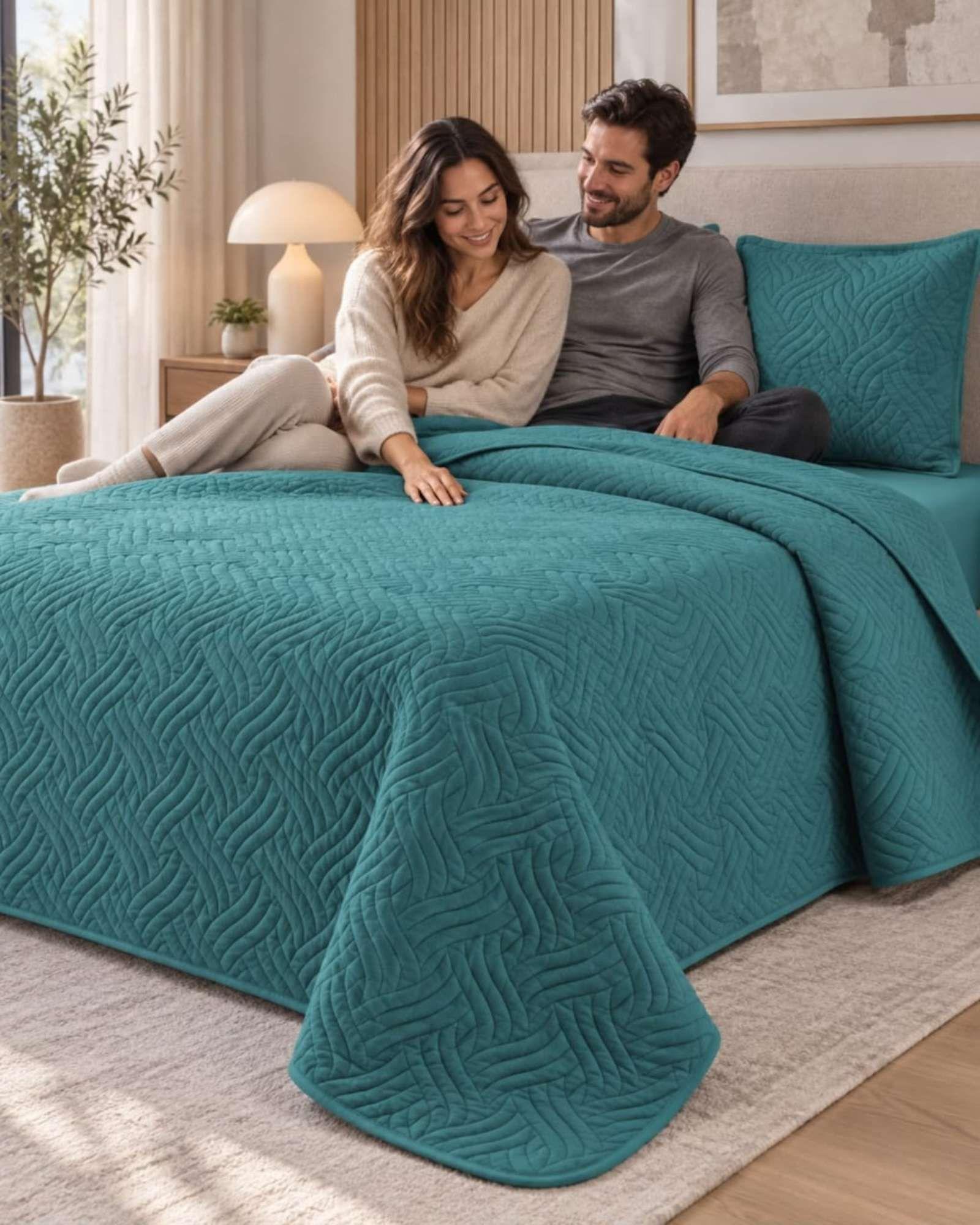 Cubrecama de Verano Plaza y Media Mas Funda De Almohada C26-2