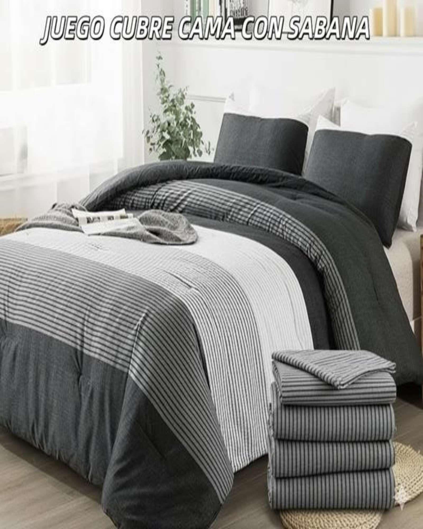 SABANA CON CUBRECAMA DE VERANO KING + 2 ALMOHADAS s64-3