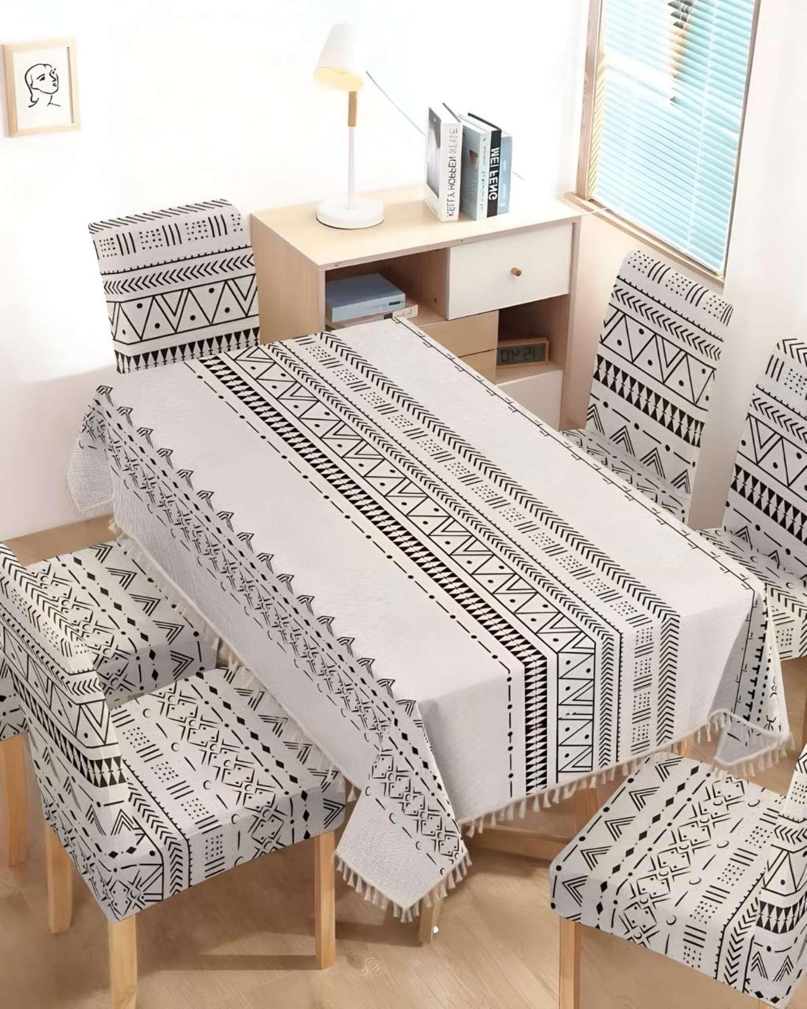 Juego Textil Para Comedor Mantel  más 6 fundas de silla A02-3