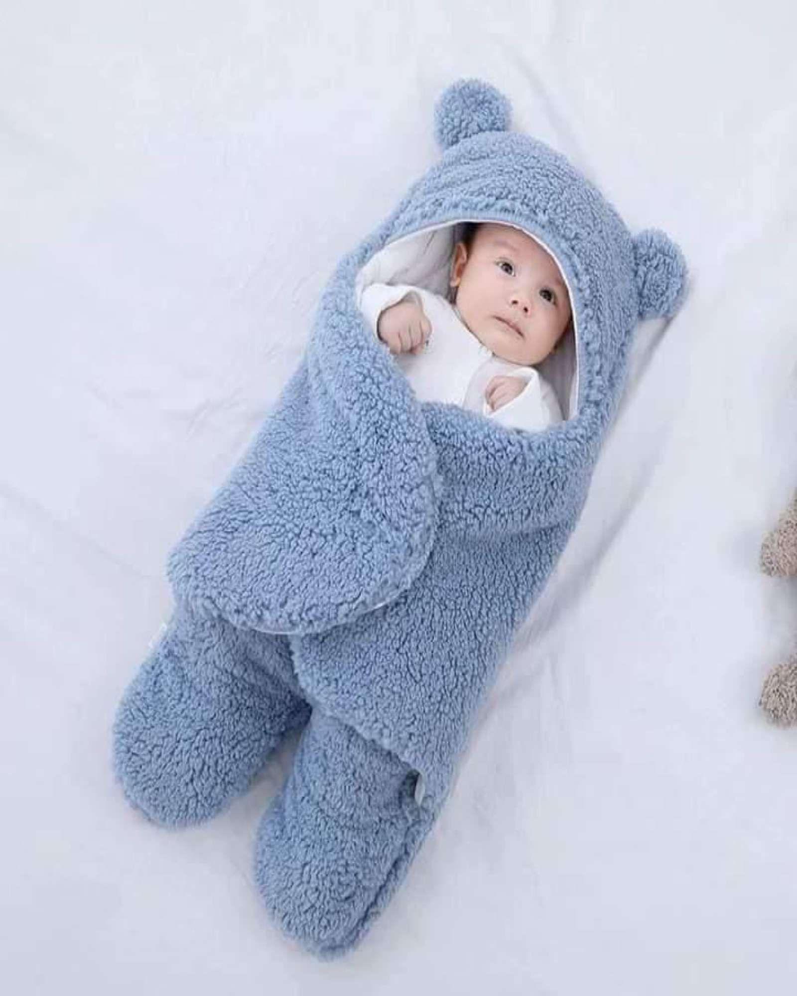 SACO DE BEBÉ OSITO TALLA 9 Meses AZUL-2