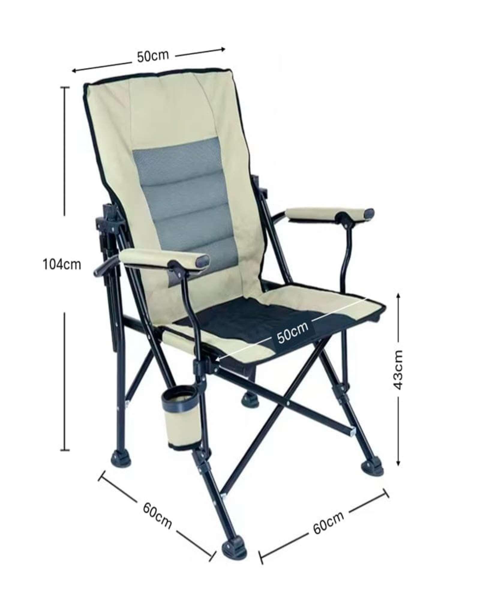 Silla Plegable De Playa Camping Picnic Porta Vasos Portátil-3