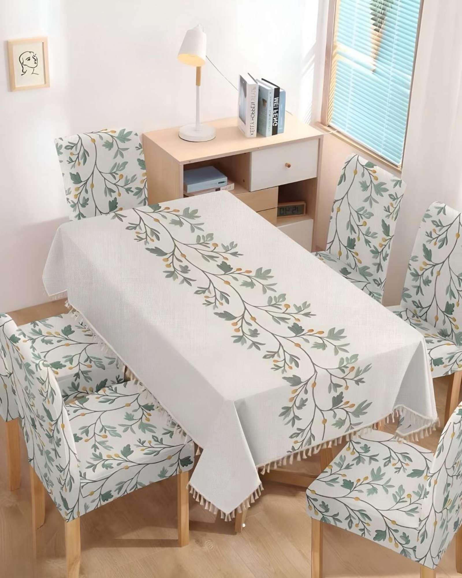 Juego Textil Para Comedor Mantel  más 6 fundas de silla A06-2