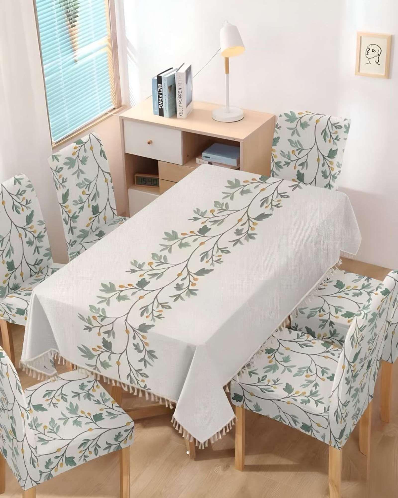 Juego Textil Para Comedor Mantel  más 6 fundas de silla A06-3