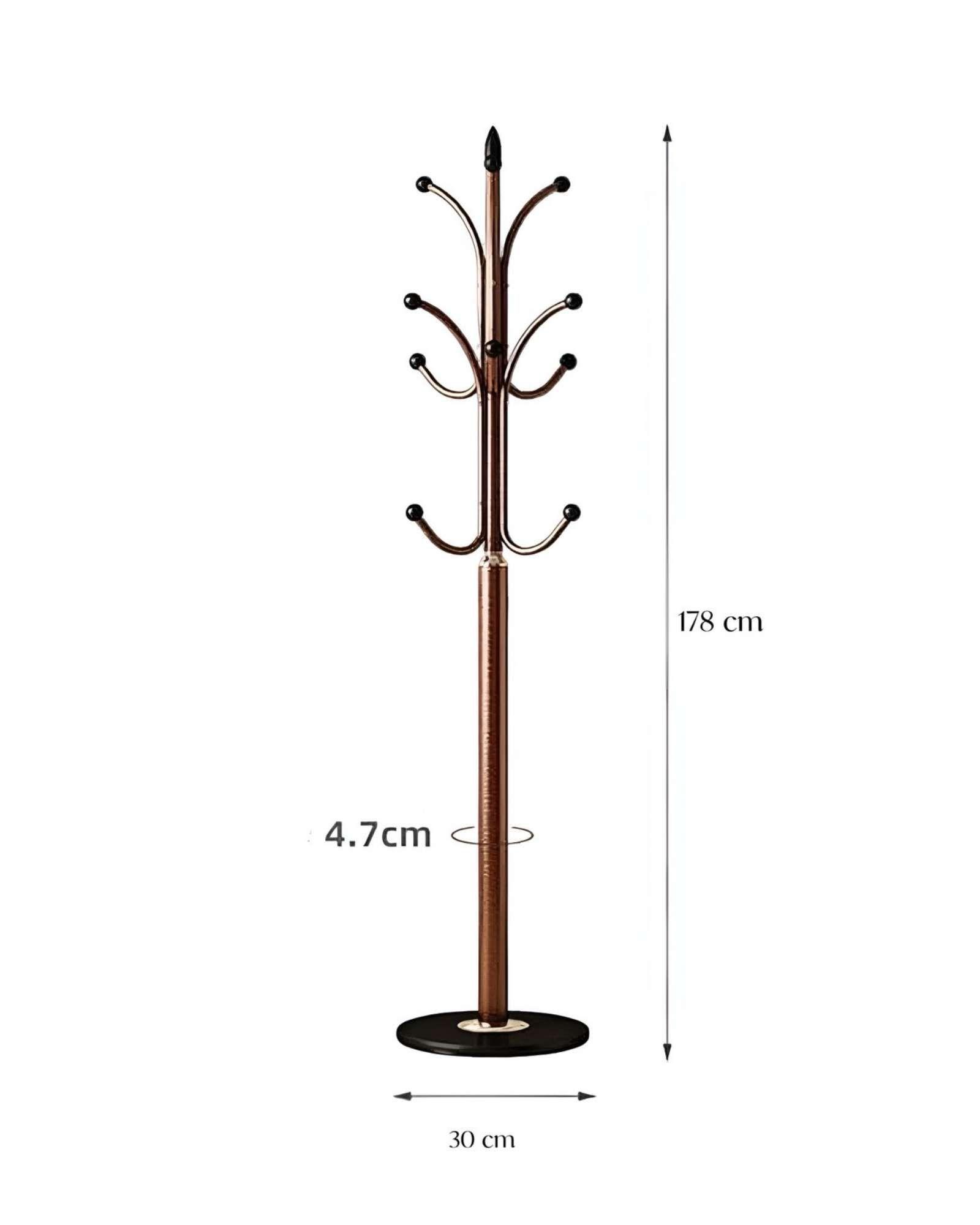 PERCHERO DE PIE COLGADOR DE ROPA Y ACCESORIOS CAFÉ-3