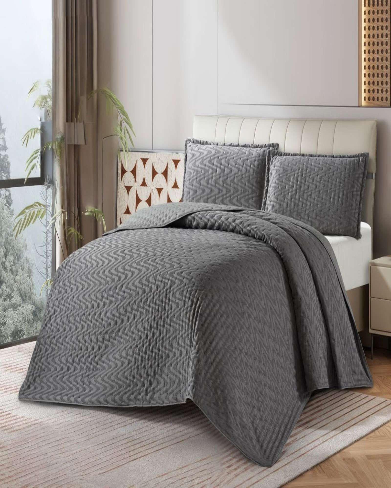 Cubrecama Quilt Delgado King con relieves de Tufting  TF16-3